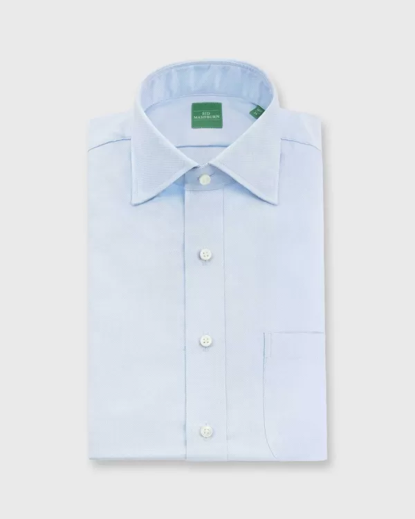 Shop Sid Mashburn Spread Collar Dress Shirt Sky Blue Roxford