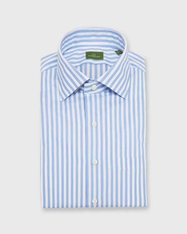 Shop Sid Mashburn Spread Collar Dress Shirt Sky Awning Stripe Poplin