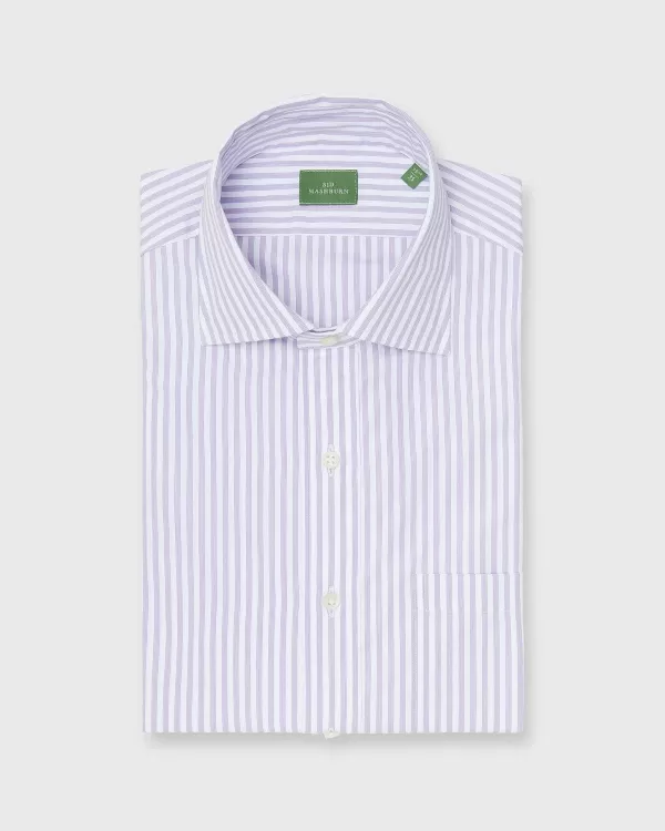 Cheap Sid Mashburn Spread Collar Dress Shirt Lavender Multi Stripe Poplin