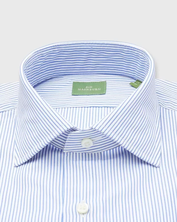 Online Sid Mashburn Spread Collar Dress Shirt Blue Multi Double Stripe Poplin
