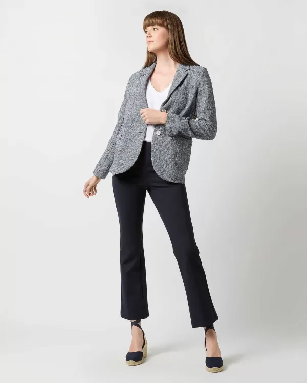 Sale Harris Wharf Stand-Up Collar Blazer White/Blue