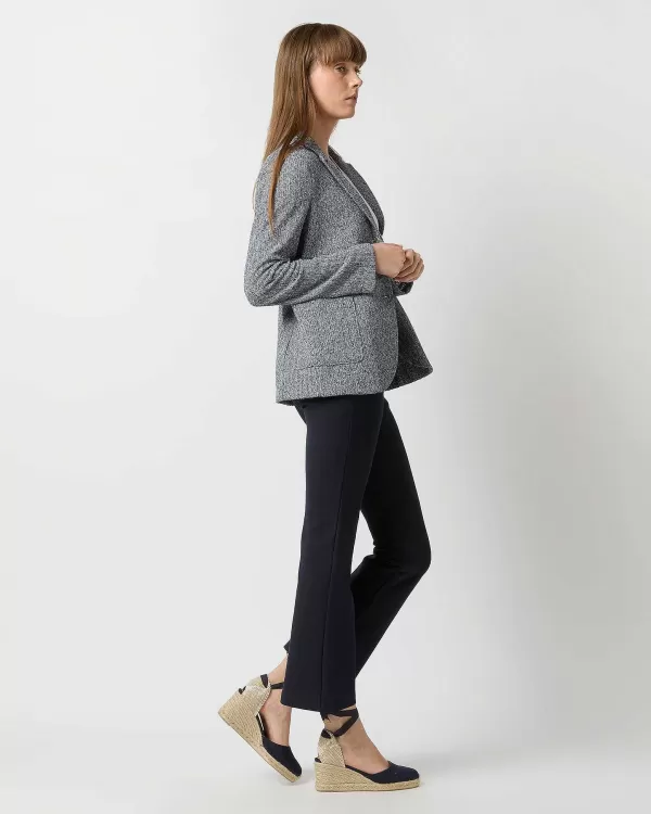 Sale Harris Wharf Stand-Up Collar Blazer White/Blue