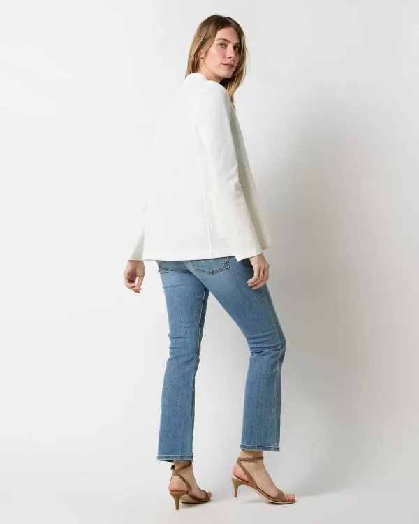Hot Harris Wharf Stand-Up Collar Blazer Off White