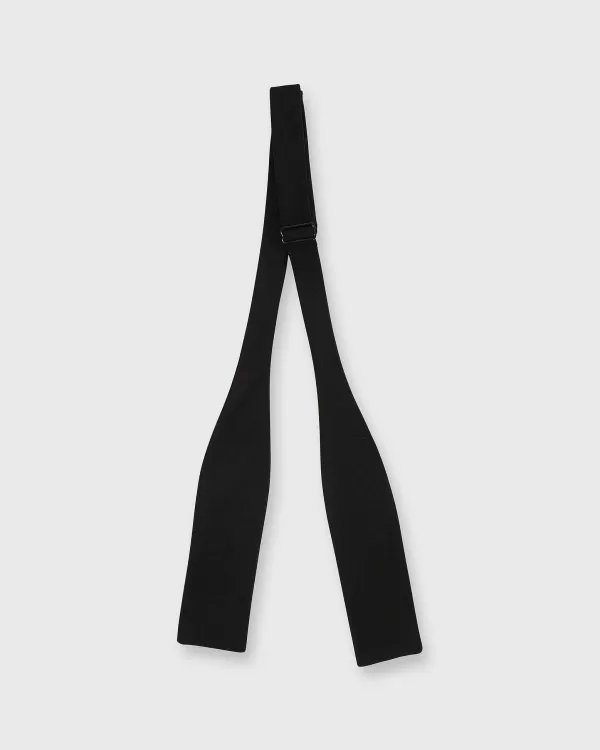New Sid Mashburn Straight Bow Tie Black Silk Faille