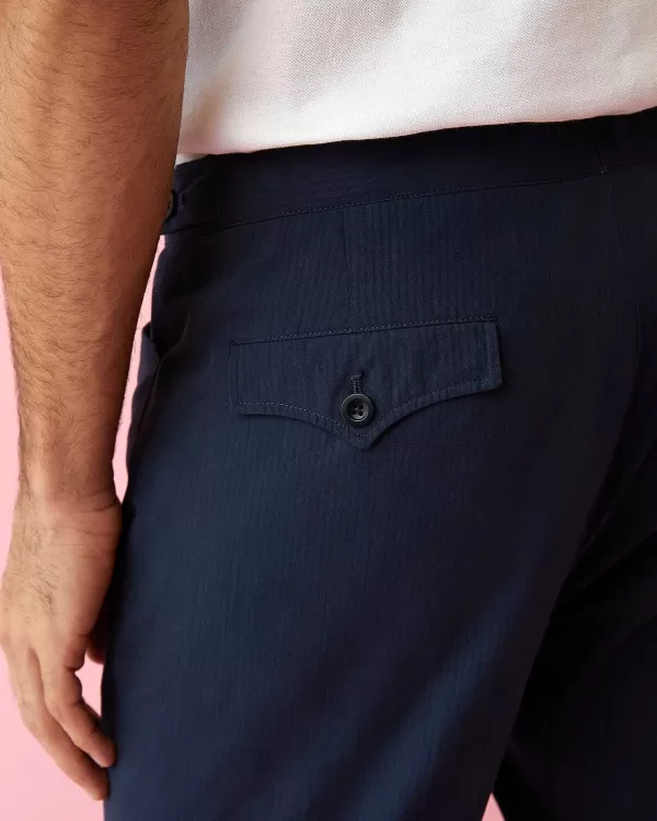 Shop Sid Mashburn Tex Sport Trouser Navy Seersucker