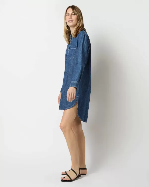 New A.P.C. Texas Dress Washed Indigo