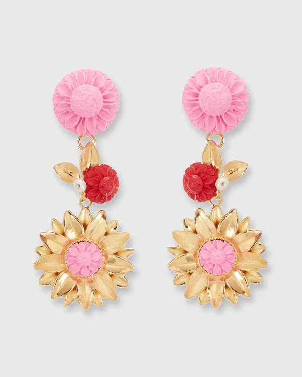 Outlet Of Rare Origin The Limoncello Earrings Bubble Pink/Ruby