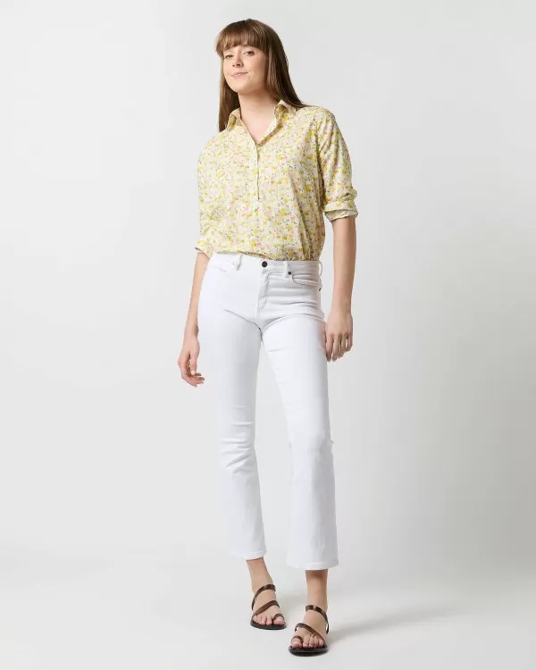 Hot Ann Mashburn Tomboy Popover Shirt Yellow/Multi Inky Fields Liberty Fabric
