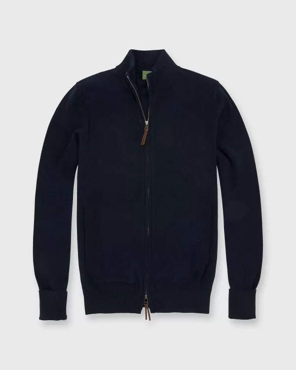 Store Sid Mashburn Track Jacket Sweater Navy Cashmere