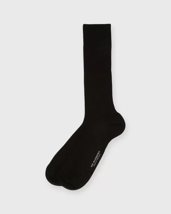 Flash Sale Sid Mashburn Trouser Dress Socks Black Extra Fine Merino