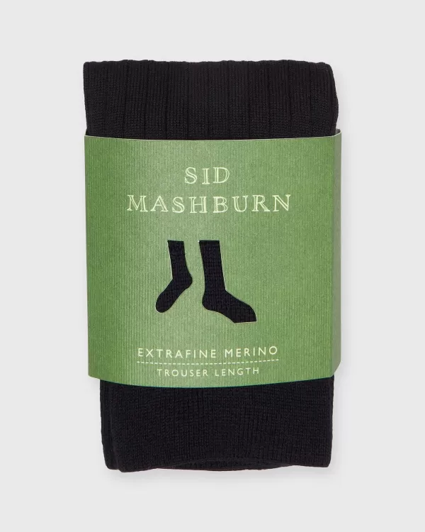 Flash Sale Sid Mashburn Trouser Dress Socks Black Extra Fine Merino