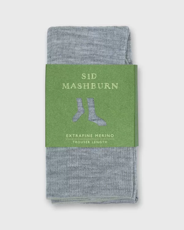 Outlet Sid Mashburn Trouser Dress Socks Light Heather Grey Extra Fine Merino