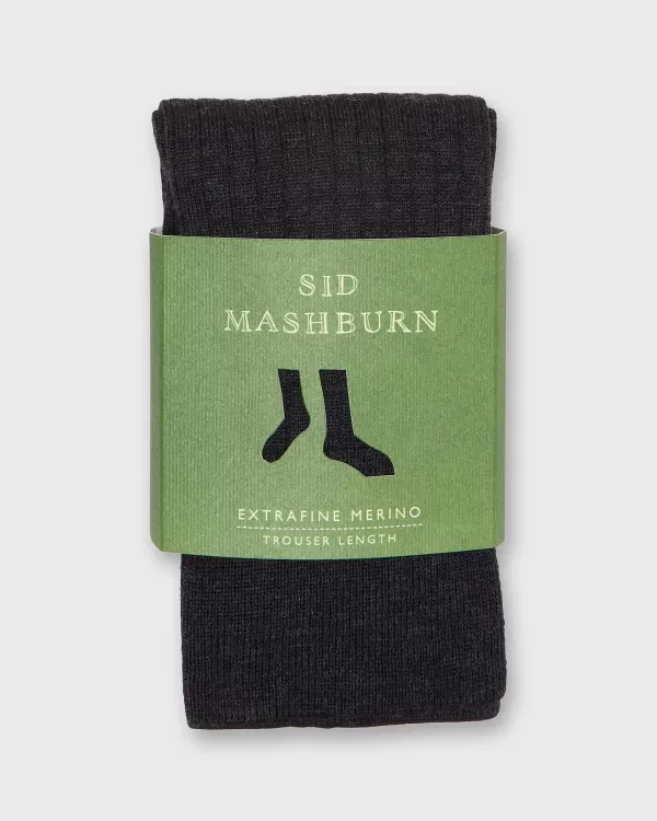 Store Sid Mashburn Trouser Dress Socks Heather Charcoal Extra Fine Merino