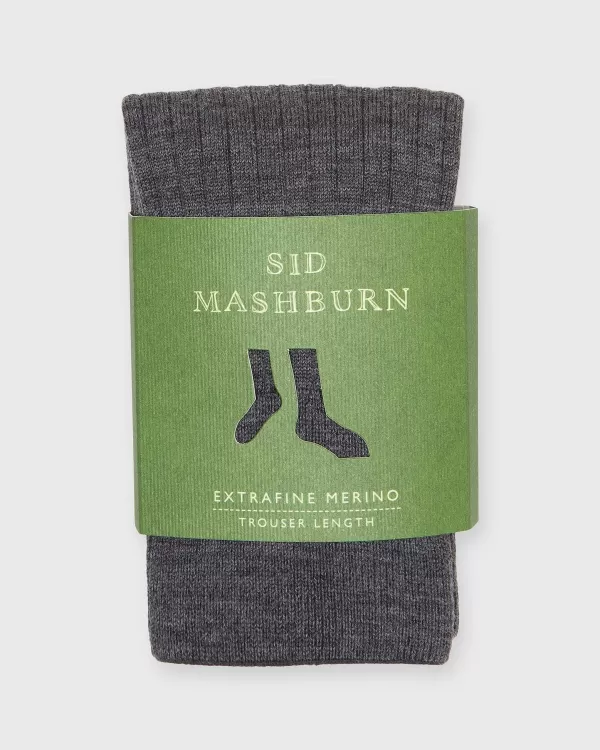 Outlet Sid Mashburn Trouser Dress Socks Heather Grey Extra Fine Merino