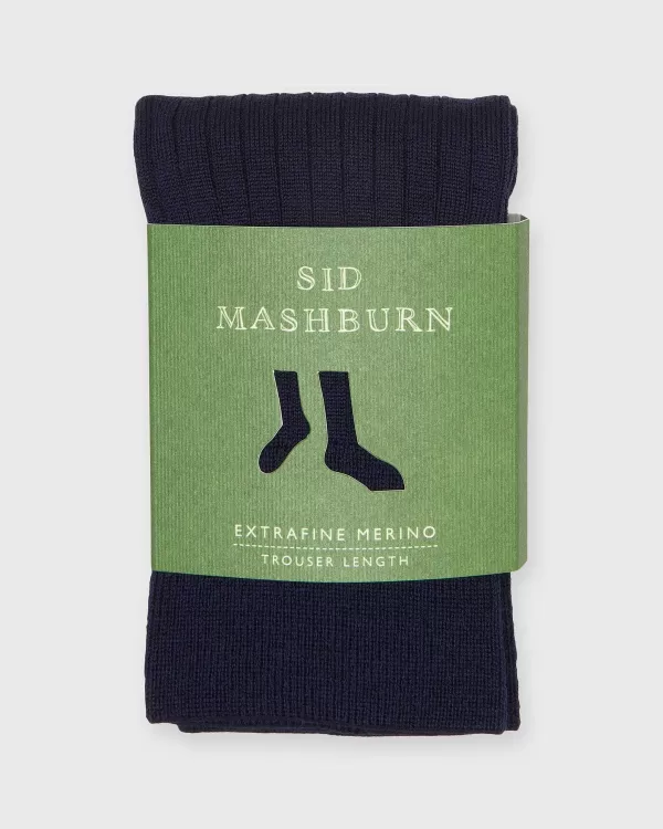 Hot Sid Mashburn Trouser Dress Socks Navy Extra Fine Merino