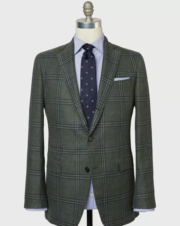 Flash Sale Sid Mashburn Virgil No. 2 Jacket Forest/Navy/Blue Plaid Hopsack
