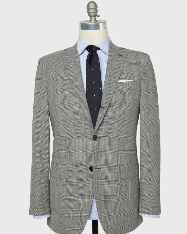 Sale Sid Mashburn Virgil No. 3 Suit Navy/Bone/Sky Prince Of Wales Plainweave