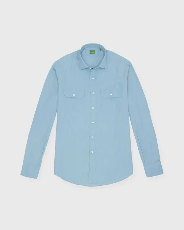 Clearance Sid Mashburn Work Shirt Seaglass Poplin