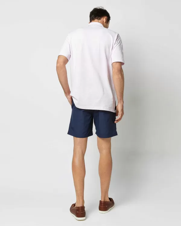 Shop Sid Mashburn Zip-Front Mid-Length Swim Short Navy Nylon